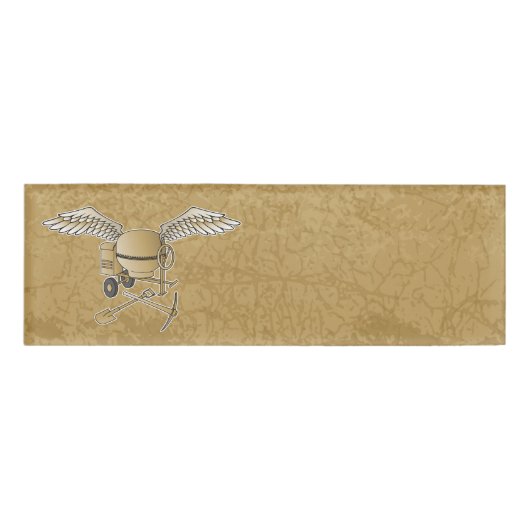 Badge D'identification Bétonnière beige (Devant)