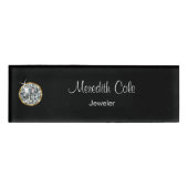Badge D'identification Bijoutier chic de magasin de bijoux (Devant)