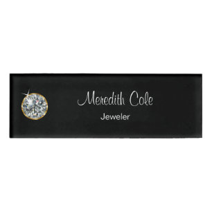 Badge D'identification Bijoutier chic de magasin de bijoux