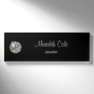 Badge D'identification Bijoutier de magasin de bijoux élégant
