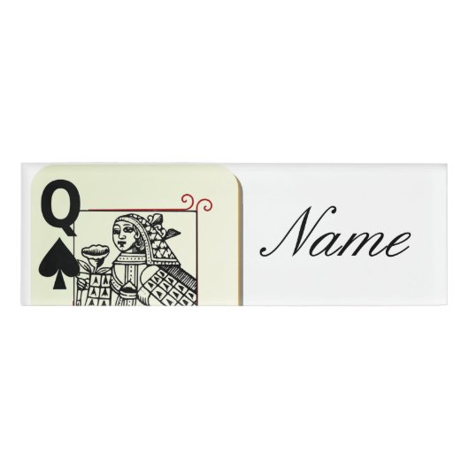 Badge D'identification Black Queen of Spades Black Thunder_Cove (Devant)