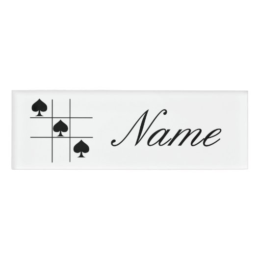 Badge D'identification Black Spades Tac Toe Thunder_Cove (Devant)