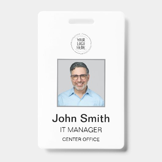 badge d'identification blanc (Avant)