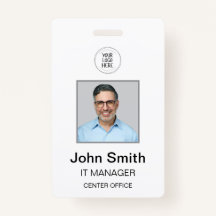 badge d'identification blanc