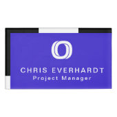 Badge D'identification Bleu blanc et noir (Devant)