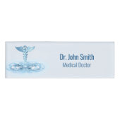 Badge D'identification Blue Caduceus Eau Médicale Pommes Rod Hermes (Devant)