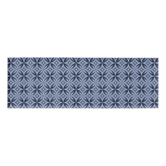 Badge D'identification Blue Geometric Pattern Retro Style (Devant)
