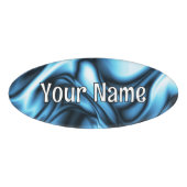 Badge D'identification Blue Silk wave (Devant)