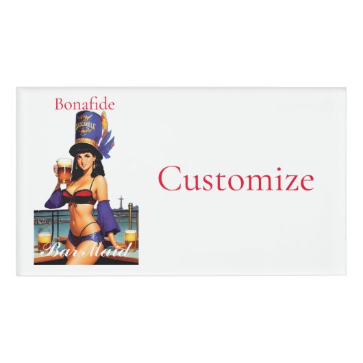 Badge D'identification Bonafide barre serveuse Thunder_Cove (Devant)