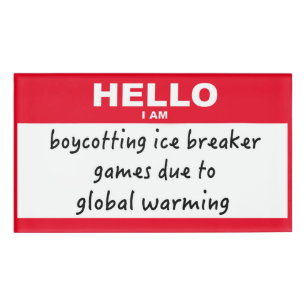 Badge D'identification Bonjour, je boycotte les brise-glace