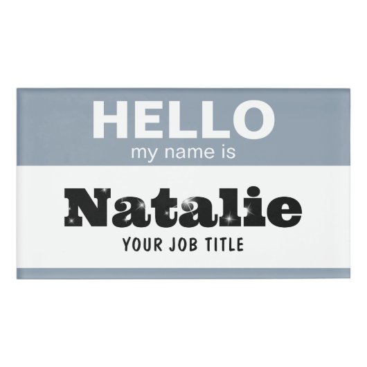 Badge D'identification Bonjour Mon Nom Est Customisé Infirmière Étudiante (Devant)