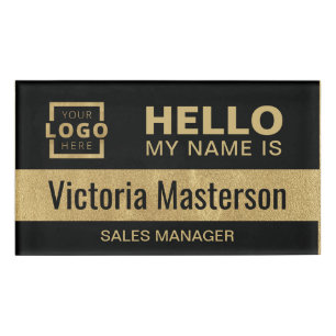 Badge D'identification Bonjour Mon Nom Est - Employé Personnalisé