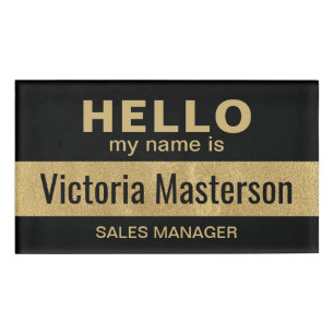 Badge D'identification Bonjour Mon Nom Est - Employé Personnalisé