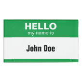 Badge D'identification Bonjour Mon Nom Est - Étiquette Nom Vert (Devant)