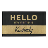 Badge D'identification Bonjour Mon Nom Est - Script Personnalisé Nom De L (Devant)