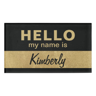 Badge D'identification Bonjour Mon Nom Est - Script Personnalisé Nom De L