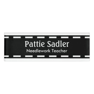 Badge D'identification Bordure de couture noire + vos idées