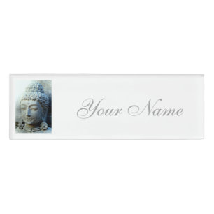 Badge D'identification bouddha d'aura gris