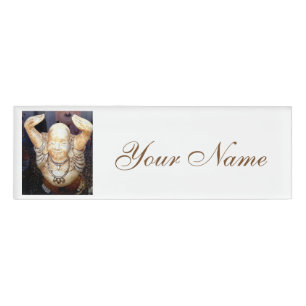 Badge D'identification bouddha heureux