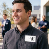 Badge D'identification Bourdon noir ouvrier abeille miel