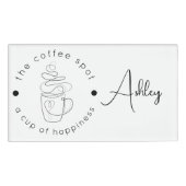Badge D'identification Boutique De Café Personnalisée Ajouter Votre Logo (Devant)