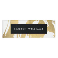 Brochures Abstraites Faux Gold en blanc