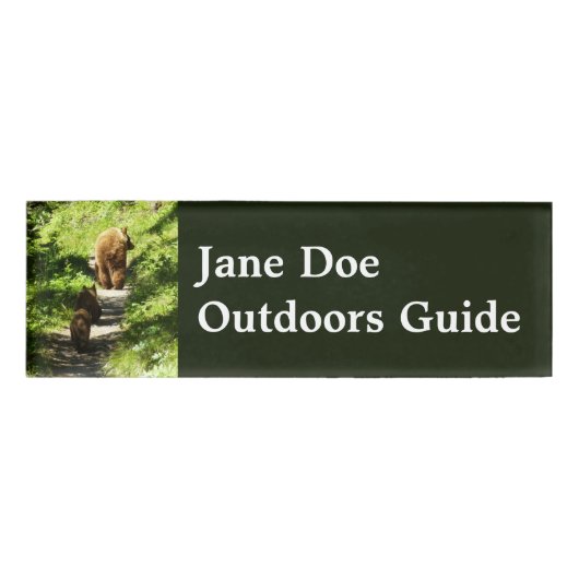 Badge D'identification Brown Bear Family (Devant)