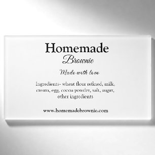 Badge D'identification Brownie maison fait avec amour ajoutez le texte du