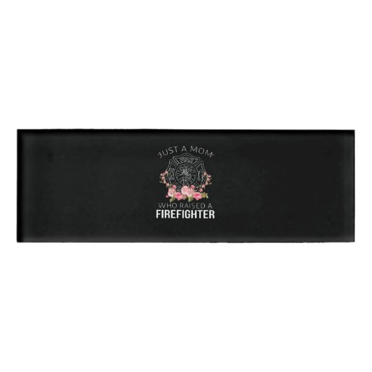 Badge D'identification Cadeau pompier | Juste Une Maman Pompier (Devant)