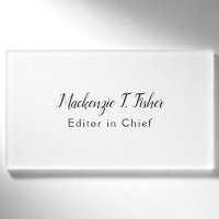 Calligraphie classique Élégante Plaque blanche sim