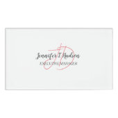 Badge D'identification Calligraphie classique tendance monogramme (Devant)