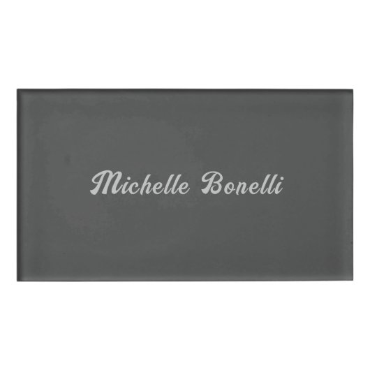 Badge D'identification Calligraphie moderne minimaliste professionnelle g (Devant)