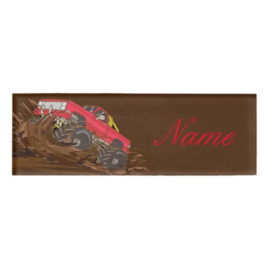 Badge D'identification Camion de boue à 4 roues Thunder_Cove (Devant)