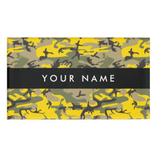 Badge D'identification Camo jaune et vert, camouflage, militaire, armée