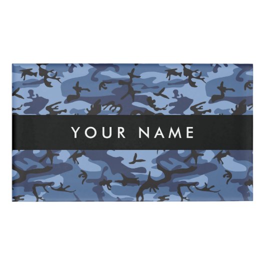 Badge D'identification Camo Navy, camouflage bleu, Militaire, Armée (Devant)