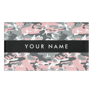 Badge D'identification Camo rose et gris, Camouflage, Militaire, Armée