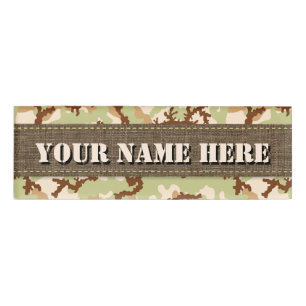 Badge D'identification Camouflage du désert