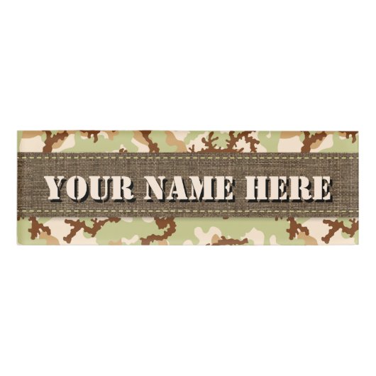 Badge D'identification Camouflage du désert (Devant)