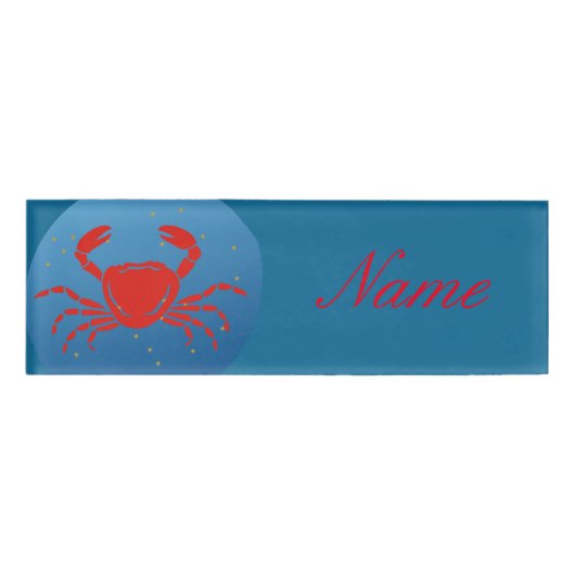 Badge D'identification Cancer Crabe Zodiac Thunder_Cove (Devant)