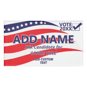 Badge D'identification Candidat à la campagne politique patriotique 2026