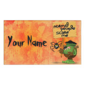 Badge D'identification Caractère Frankenstein de 'Normal People Scare Me' (Devant)