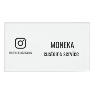 Badge D'identification Cartes d'affaires Instagram Votre nom Instagram