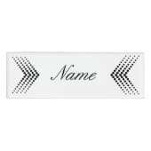 Badge D'identification Cercle demi-ton Abstrait Zigzag Chevron (Devant)