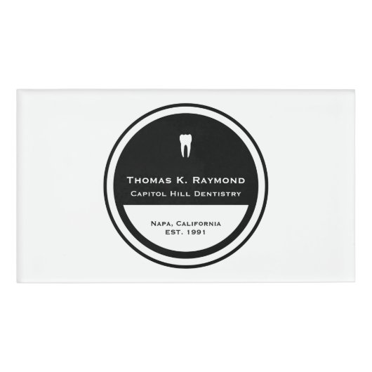 Badge D'identification Cercle dentaire personnalisable (Devant)