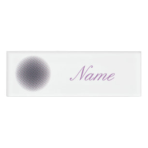 Badge D'identification Cercle Pulsant en Demi-teinte Abstrait Thunder_Cov