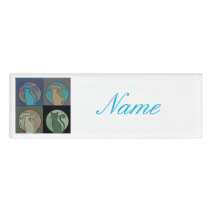 Badge D'identification Chatte Multiple Chats Assis Thunder_Cove
