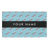 Badge D'identification Cherry Blossom, Pink Sakura, Votre Nom (Devant)