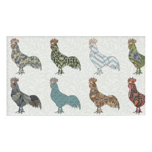Badge D'identification Chicken Rooster Coloré ferme Motif