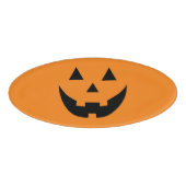 Badge D'identification Citrouille orange amusant Jack-o'-lantern Hallowee (Devant)