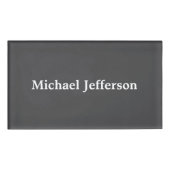 Badge D'identification Classical Creative Trendy Dark Grey & White (Devant)